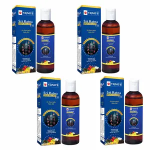 YAJNAS Sri Ratna 100 ml (Set of 4) Ayurvedic / Natural Pain Relief Oil for Knee Shoulder and Muscular Pain Arthritis Pain Joint Pain Back Pain Upper Back Pain Neck Pain Sprains and Spasm