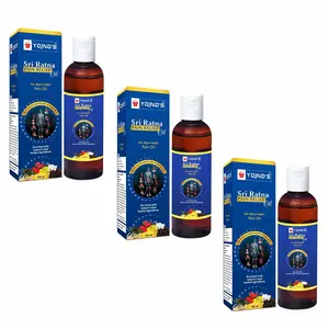 YAJNAS Sri Ratna 100 ml (Set of 3) Ayurvedic / Natural Pain Relief Oil for Knee Shoulder and Muscular Pain Arthritis Pain Joint Pain Back Pain Upper Back Pain Neck Pain Sprains and Spasms