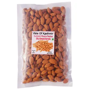 Vale Of Kashmir Kashmiri Mamra Almonds Badam Oily Kashmiri Almonds | Kashmiri Almonds | Natural Organic Almonds