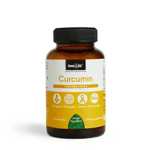 StemRx Biosciences Curcumin - Curcuma Longa | 10% Piperine | 505mg | 60 Veg Capsules