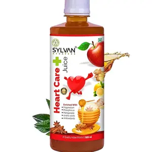 Sylvan Premium Heart Care Juice 500ML I Helps in Heart Blockage Removal - No Blockage I Apple Cider Ginger Desi Garlic Lemon Cinnamon and C4 Honey Fortified