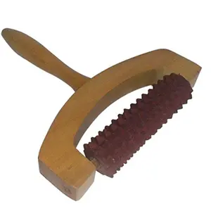Pebble Crafts Strong Wooden Cutter Handy Massager (Yellow)