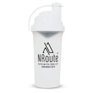 NRoute Protein Shaker Bottle 700ml Leak Proof For Blending Protein shakes Pre Workout Supplements BCAA supplement Smoothies and Juices Sipper Water Bottle Non Toxic