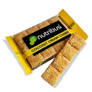 Nutritius Coconut Crush Chikki 100 Grams (Pack of 13) - Family Pack