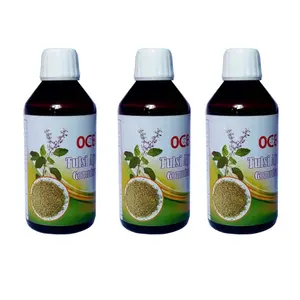 OCBï¿½ Herbal Natural Tulsi Ajwain Gomutra Ark 200ml | Desi Cow Urine Added Tulsi & Ajwain (200ml X 3Pic) 3Piece Combo Bottle