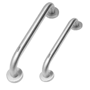 Simon's 100% Stainless Steel 304 Heavy Duty Grab bar for Bathroom handrailing and Safety Handle for Elderly - 8 inch and 12 inch- Combo Pack