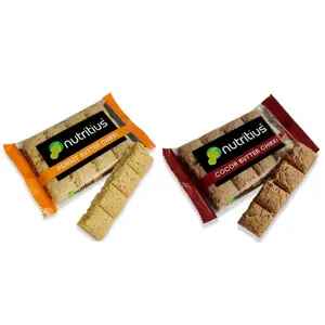 Nutritius Peanut Butter Chikki and Chocolate Chikki 125g (10 Packs) - Family Pack