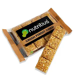 Nutritius Crush Peanut Chikki 125 Grams (Pack of 7) - Regular Pack