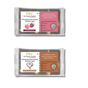 OTF Handcrafted Nuts Dates Seeds Bar Snack Bar Dairy Free No Added Sugar Gluten Free (Fussy Berryx3 and Chubby Chocolatex3) 50 Grams Each