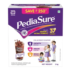 Pediasure Complete Balanced Nutritional Supplement to Help Kids Grow - 2 kg (Chocolate) Box Purple