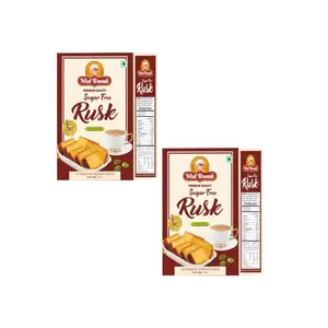 Mid Break Sugar Free Rusks - Pack of 2 (200 Gm.*2) - Tasty and Healthy