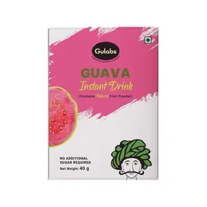 Gulabs Guava Powder Instant Drink Mix (Pack of 6 40g each)