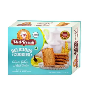 MidBreak - Desi Ghee Atta Biscuits | Premium Handmade Cookies | Atta Biscuits | 300 Gram | Pack of 1
