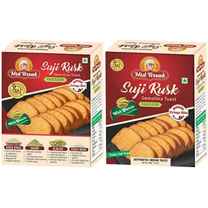 Mid Break Suji Rusks - Pack of 2 (200 Gm.*2) - Tasty and Healthy