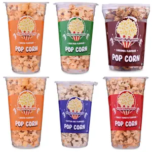 Angels Puffycorns Flavoured Ready to Eat Popcorn - Mix Flavour - Pack of 6 Units (2 Cheese 1 Tangy Tomato 1 Butter Salted 1 Peri Peri & 1 Caramel)