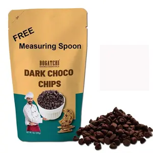 BOGATCHI Chocolate Chips for Decoration Coffee Ice Creams and Shakes Dark Chocolate Chips Dark Chocolate Chips Tasty and Gluten Free 200g with Free Measuring Spoon