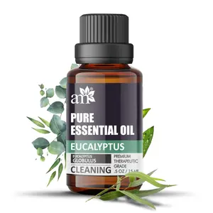 AromaMusk 100% Pure Eucalyptus- Cleaning - Eucalyptus Globulus Aroma Essential Oil 15ml (Therapeutic Grade Pure & Undiluted)