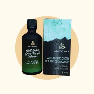 AROTATVIKA Wild Orchid Green Tea and Cedarwood Ayurvedic Massage Oils 100ml