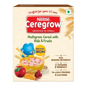 Nestle CEREGROW Growing Up Multigrain Cereal with Milk & Fruits 300g