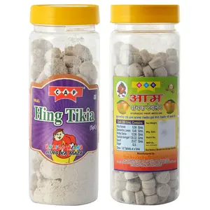 cap Hing tikiya peda digestive & Aam Pachak Tablet tasty ayurvedic healthy Combo - 380 grams (pack of 2)