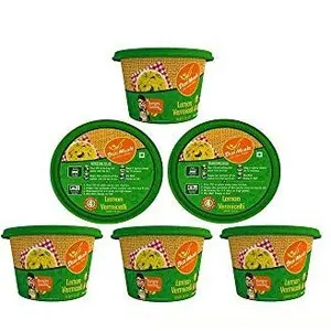 Desi Mealz Ready to Eat Food Products Instant Healthy Breakfast - IndianTasty and Healthy Ready to Eat Food Packed Food Best Travel Food Each 80 gm (Lemon Vermicelli Pack of 6)