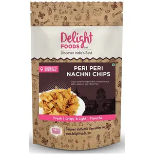Delight Foods Peri Peri Nachni Chips - Healthy Snacks Mumbai Special Namkeen Ragi Chips Millet Chips (Peri Peri Nachni Chips 300g)