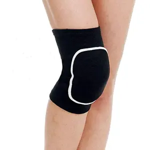 DreamPalace India Dancing Knee Cap Padded in Oval Shape (Black Free Size)