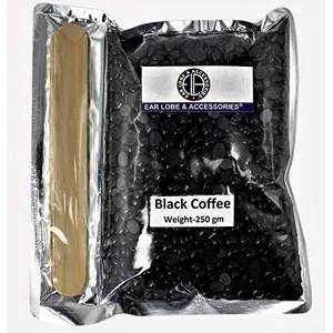 Black Coffee No Strip Flavor Depilatory Wax Pearl Hair Removal Hot Wax Beans 250 grams With 2 Wodden Saptula