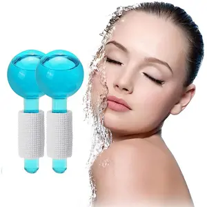 DOOMSDAY Crystal Ice Globe Massager | Face Massage Eye Massage Roller Wave Ball Facial Cooling Ice Globe Water Wave for Face and Eye Massage (Set of 2)
