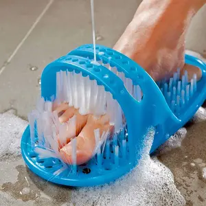 DVH sales Waterproof Easy Foot Cleaner Shower Slipper for All Age groups/Foot cleaning brush/Slipper Easy Feet Foot Cleaner/Easy Bath Brush/Shower Foot Cleaner (28 x 14 x 10 cm Multicolour)