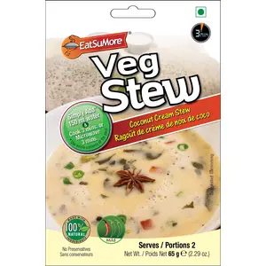 Veg Stew Coconut Curry 6.87Oz (Pack of 3) No Preservatives Instant Vegan Microwavable Instant Mix No Cooking Required