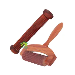 FA INDUSTRIES Wooden Foot feet massager (12x2 cm) Wooden Cutter massager (7x6 cm) (Set of 2) (Only Massager Manufacturering)
