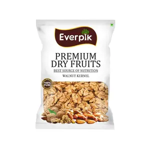 Everpik 100% Natural Premium Fresh White Walnut Kernel Without Shell/Akhroth Giri 1 kg (250G*4) Value Pack