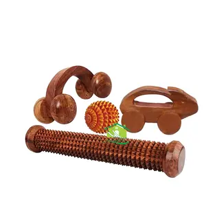 FA INDUSTRIES Wooden Rod massager for foot (12x 2) Ball massager (2 x 2 cm) Ring massager (6 x 3 cm) Mouse massager (6 x 3 cm) Pain Relief (Set of 4) (Only Massager Manufacturering)