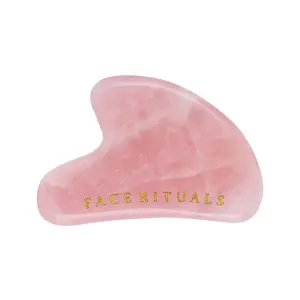 FACE RITUALS- Rose Quartz Gua Sha Tool for Facial massaging and lifting