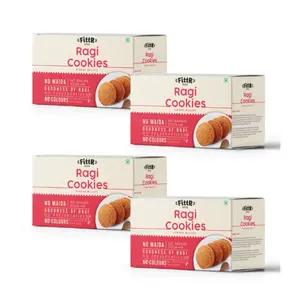 FittR Ragi Millet Cookies | Nachini | Finger millet | Pack Of 4 Boxes Each Box 100 Grams - Fittrbites
