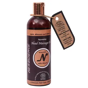 HERBCIENCE Rejuvenating Head massage oil 200 ml for stress relief 100% Natural & 100% Safe (No Mineral oil)