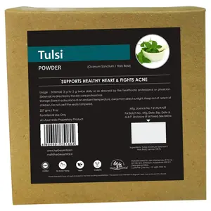 Herb Essential Pure Organic Tulsi (Ocimum tenuiflorum) Powder 227g | Immunity Enhancer NO Preservative added