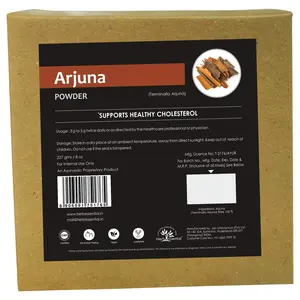 Herb Essential Pure Organic Arjun (Terminalia arjuna) powder 227g | Healthy Heart NO Preservative added
