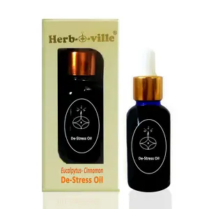 HERB-O-VILLE Ayurvedic Eucalyptus De Stress Essential Massage Oil 35 ml