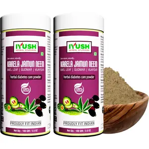 IYUSH Herbal Ayurveda karela neem jamun powder - (pack of 2) 100gm each