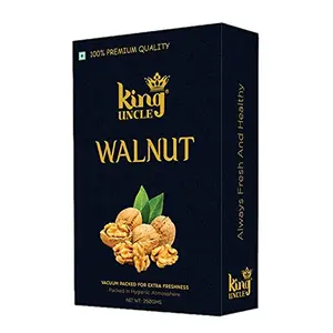 KINGUNCLE's Kashmiri Walnut Kernels (2Pc Mix Giri) 500 Grams (2 Packs of 250 Grams) Blue Box