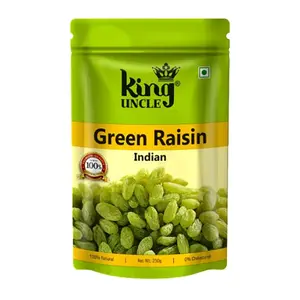KINGUNCLE's Indian Kishmish (Long Raisins) 500 Grams (2 Packs of 250 Grams Each)