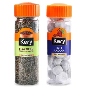 Kery Flax Seeds & Imli Ladoo Mukhwas Mouthfreshener 2 Bottles 240g