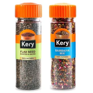 Kery Flax Seeds & Bambaiya Mix Mukhwas Mouthfreshener 2 Bottles 240g