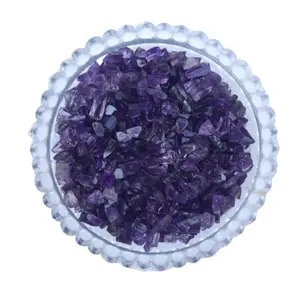 Maitri Export Chips Stone Crystal Healing Stones Pebble Irregular Shaped Reiki Gemstones (Amethyst 500 gm)