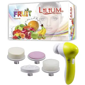 Lilium Herbal Fresh Fruit Facial Kit 80 g with Face Massager