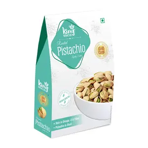 KINGUNCLE's Roasted and Lightly Salted Pistachios 400 Grams (2 Boxes of 200 Grams Each) Green Box Pack