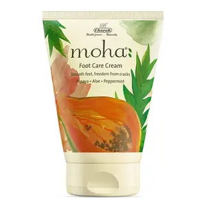 moha: Foot Cream For Rough Dry and Cracked Heel Feet Cream For Heel Repair With Benefits Of AleoVera Papaya & Peppermint (50 ML)