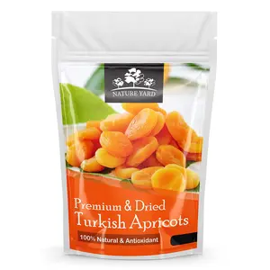 NATURE YARD Premium Turkish Sun Dried Apricots Dry Fruit - 500GM - Khumani Seedless Apricots Without Sugar Gluten Free